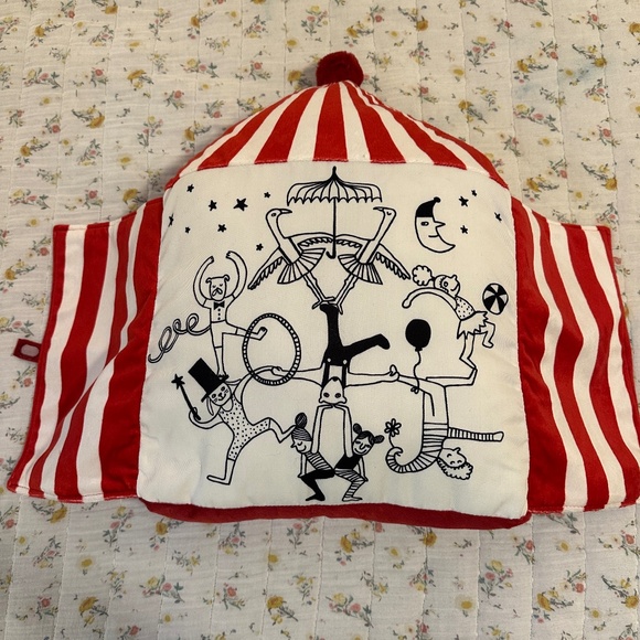IKEA Busenkel Cushion Pillow Circus Tent Shape Red/White 19x15" 505.231.86 - Picture 2 of 5